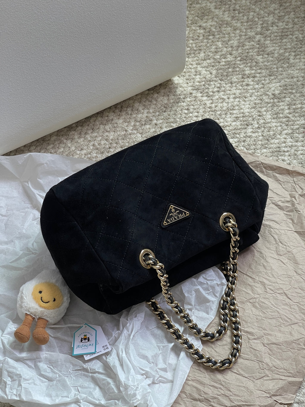 Prada Alcantara Satchel