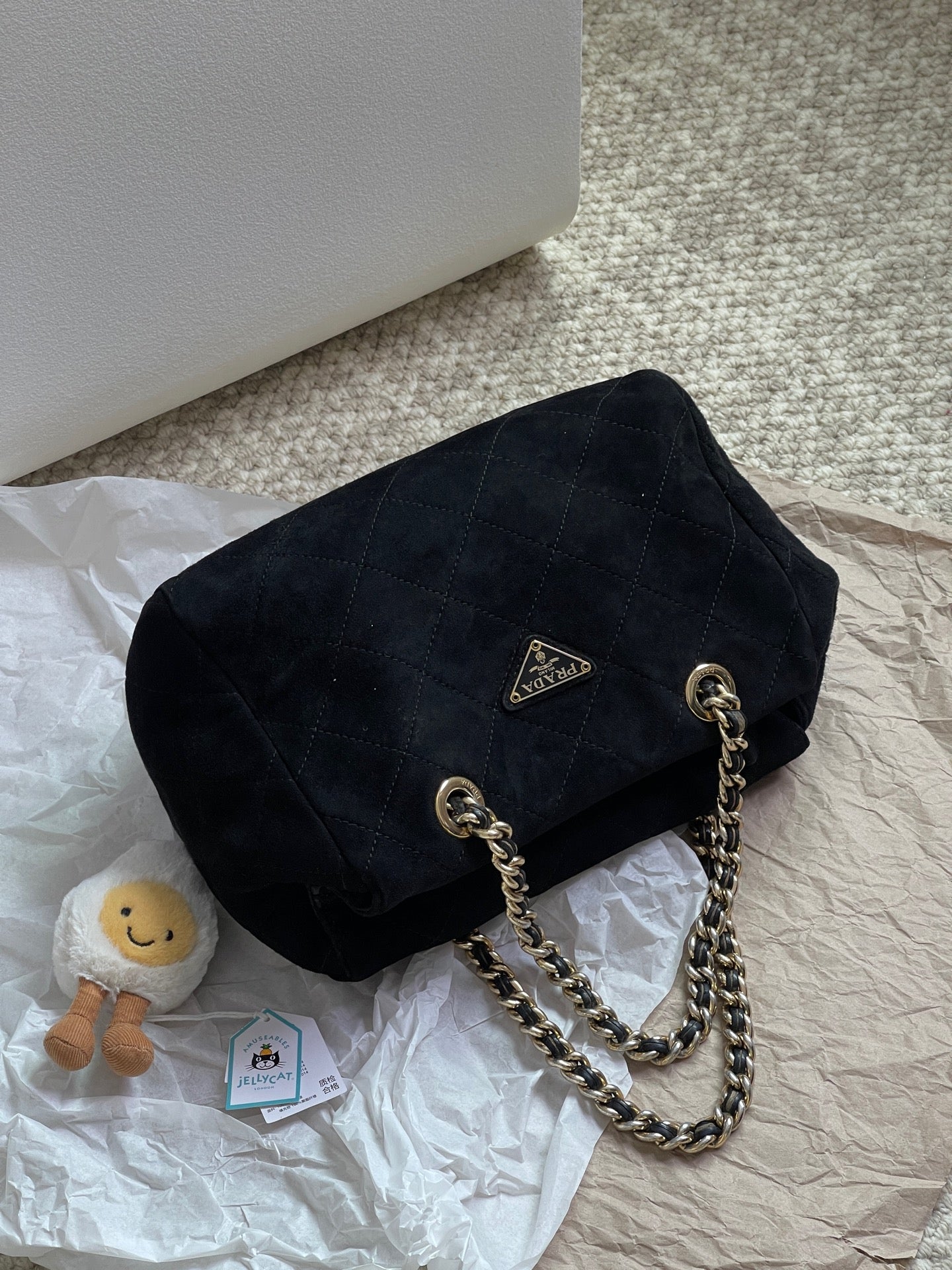Prada Alcantara Satchel