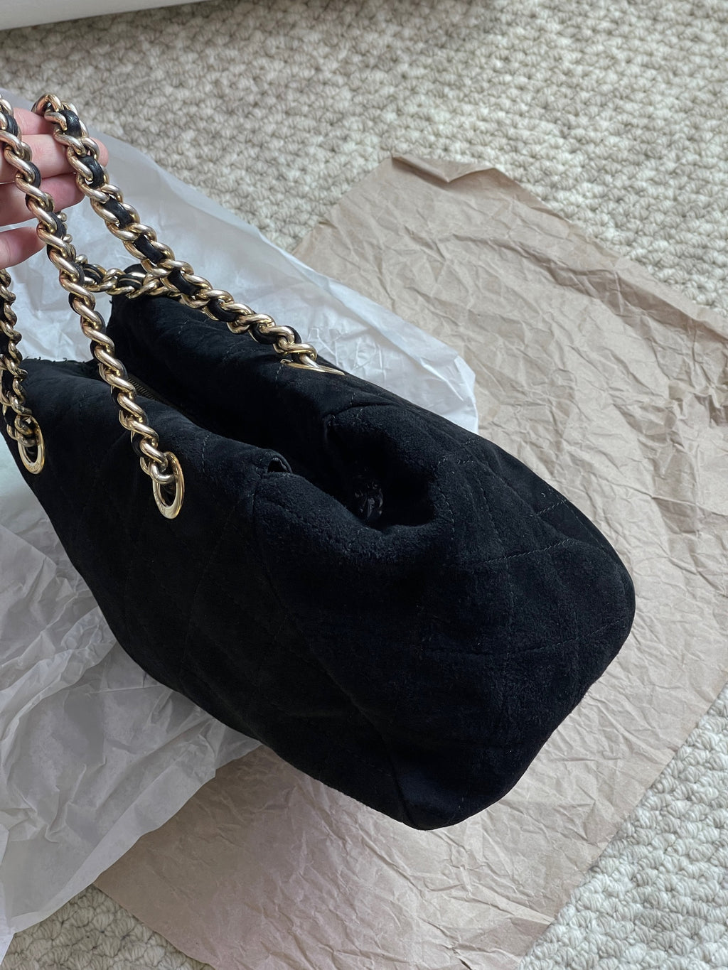 Prada Alcantara Satchel