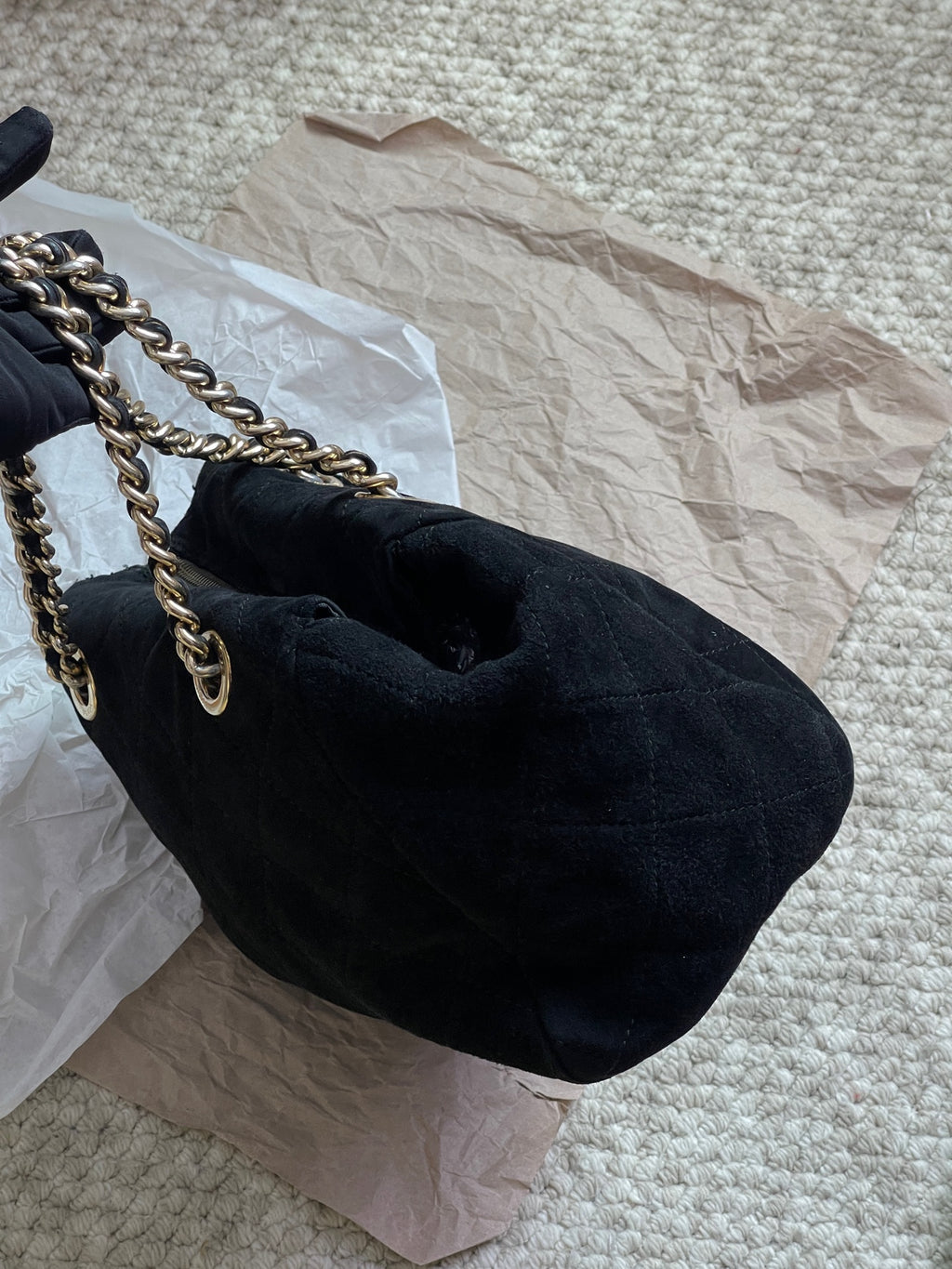 Prada Alcantara Satchel