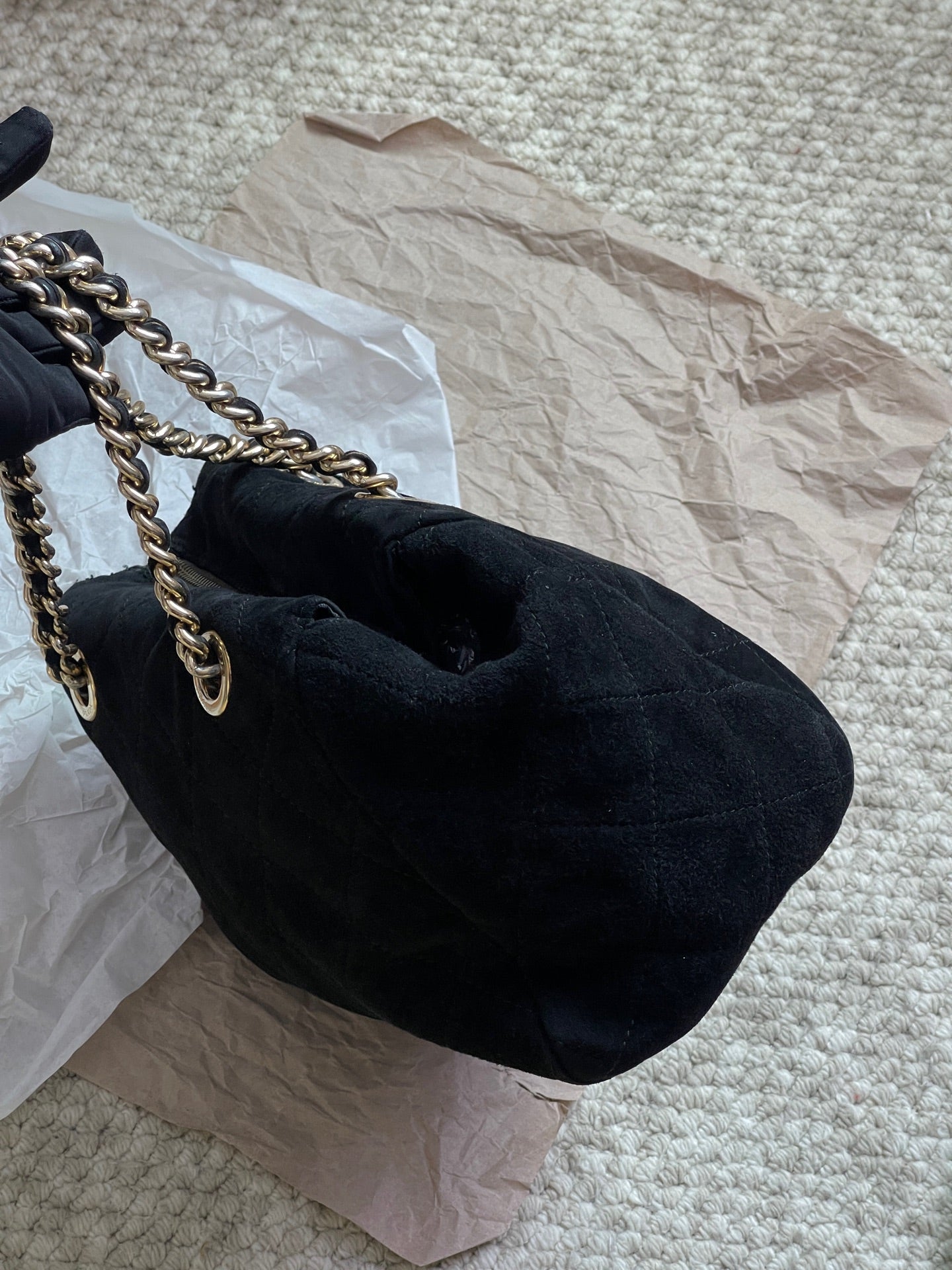 Prada Alcantara Satchel