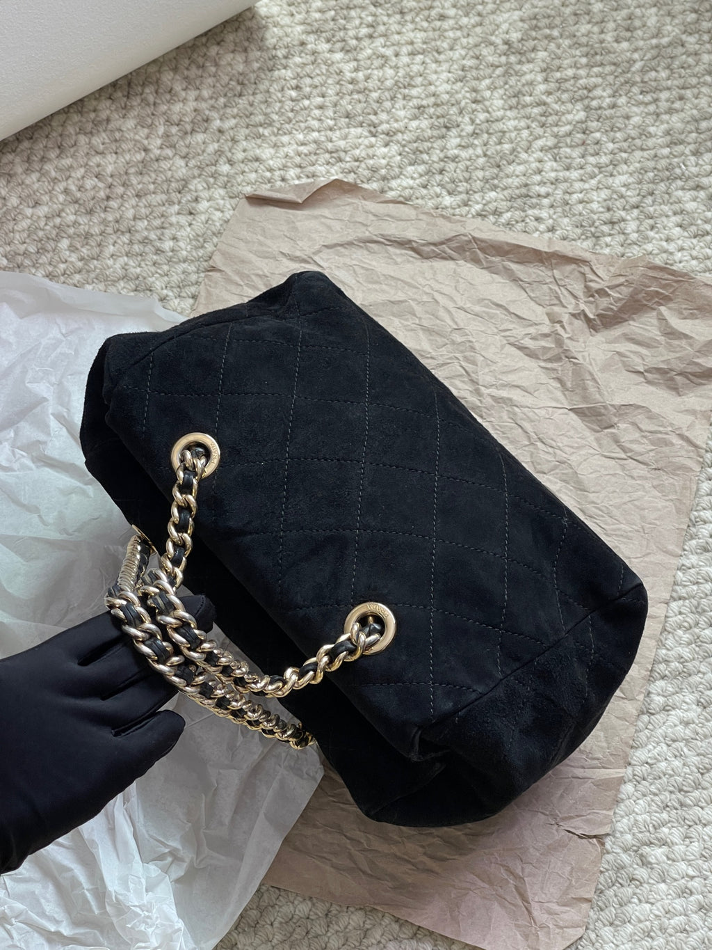 Prada Alcantara Satchel