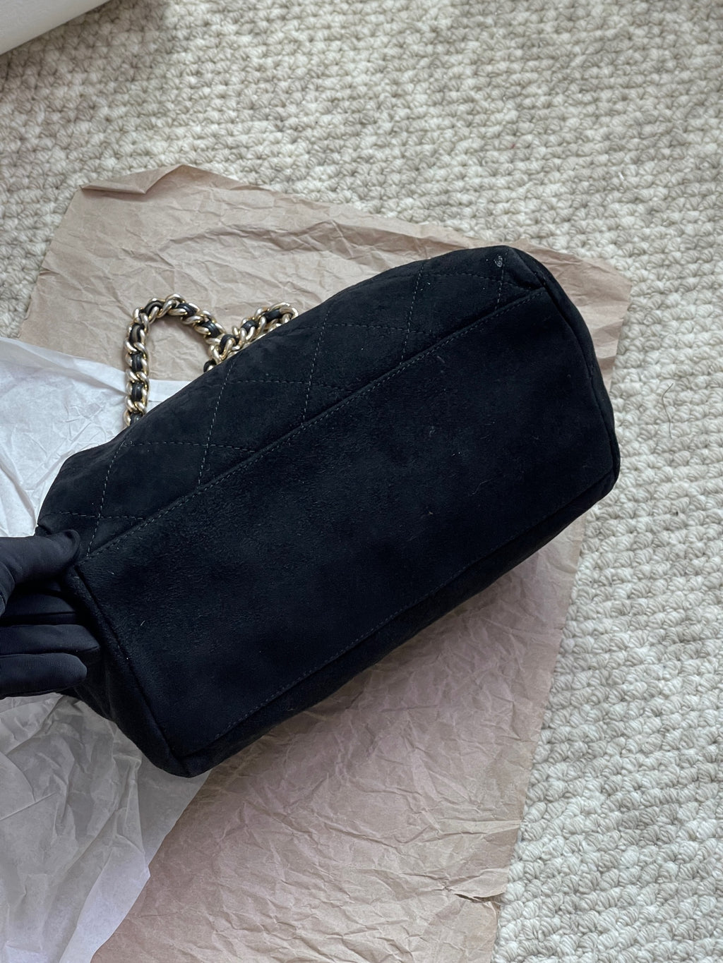 Prada Alcantara Satchel