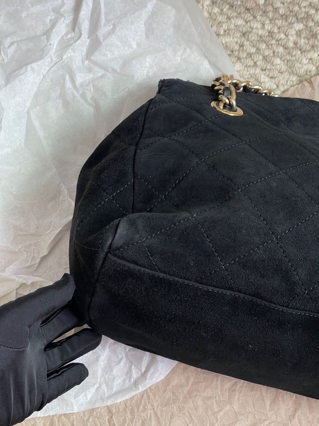Prada Alcantara Satchel