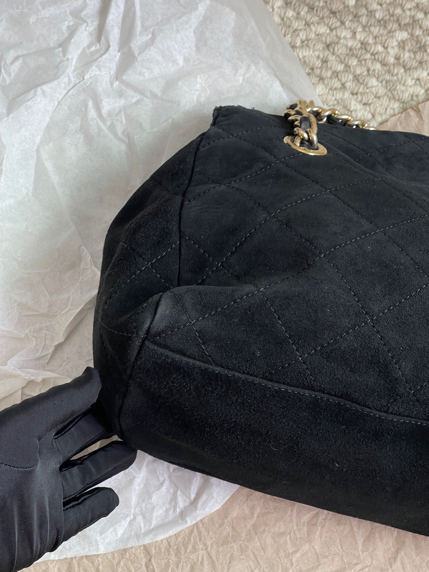 Prada Alcantara Satchel