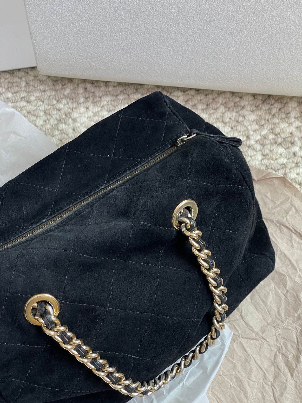 Prada Alcantara Satchel