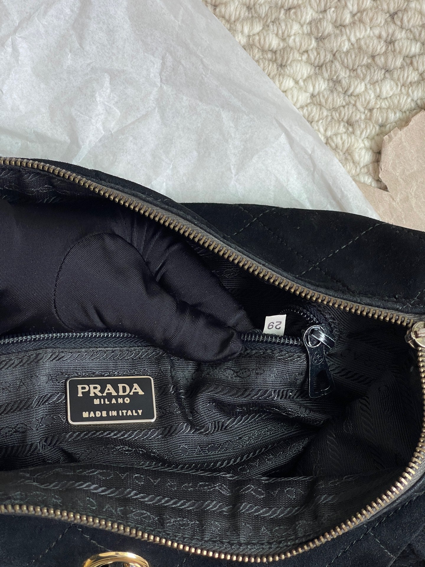 Prada Alcantara Satchel
