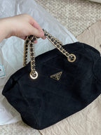 Prada Alcantara Satchel