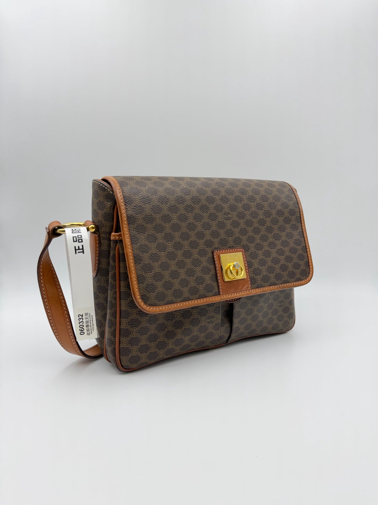 Celine Leather Brown Messenger Bag