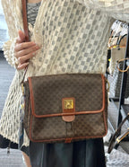 Celine Leather Brown Messenger Bag