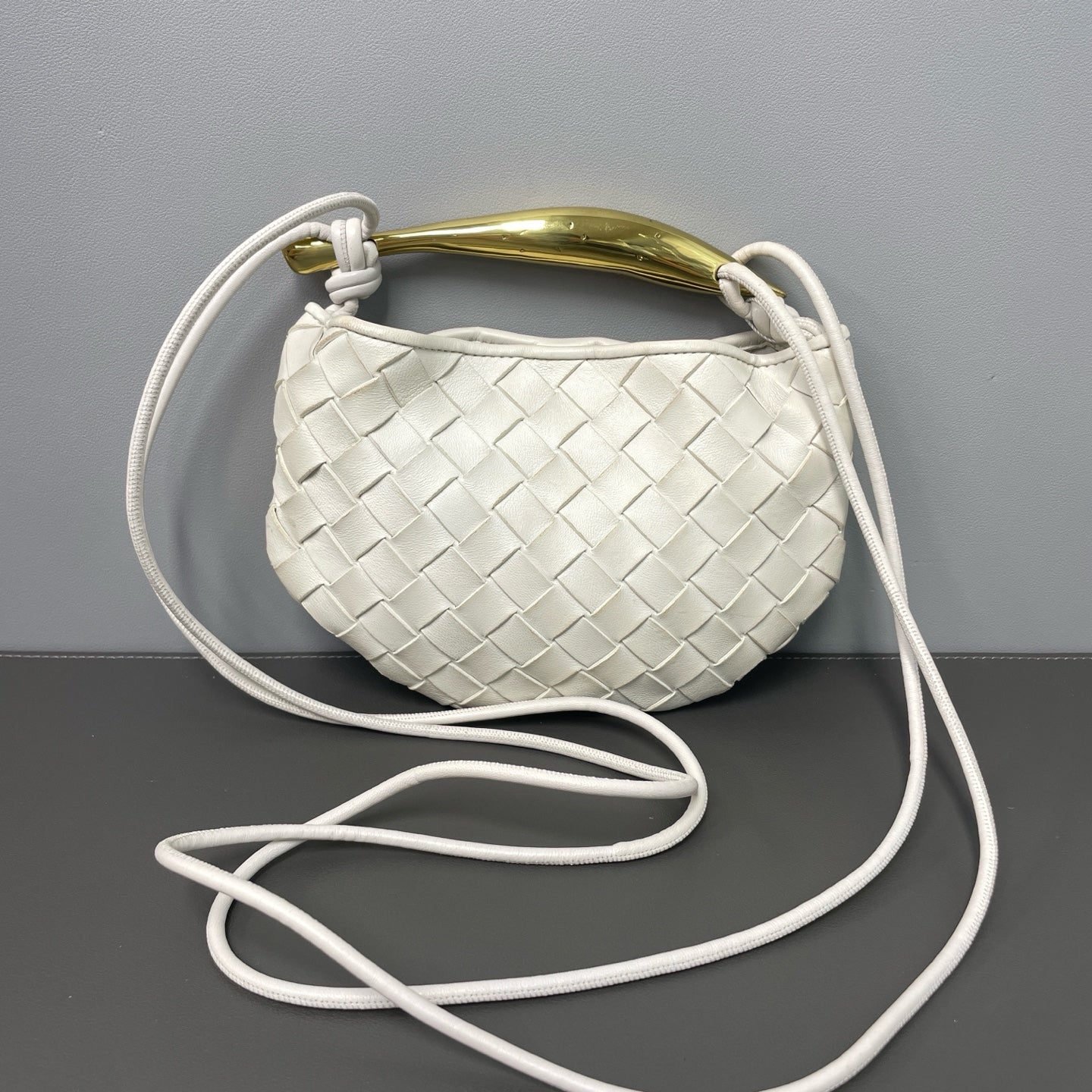 Bottega Veneta White Crossbody