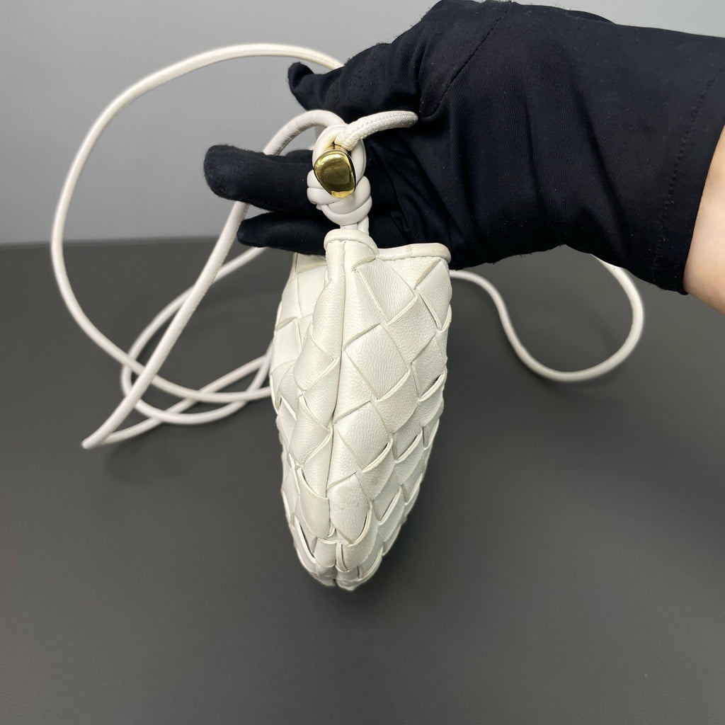 Bottega Veneta White Crossbody