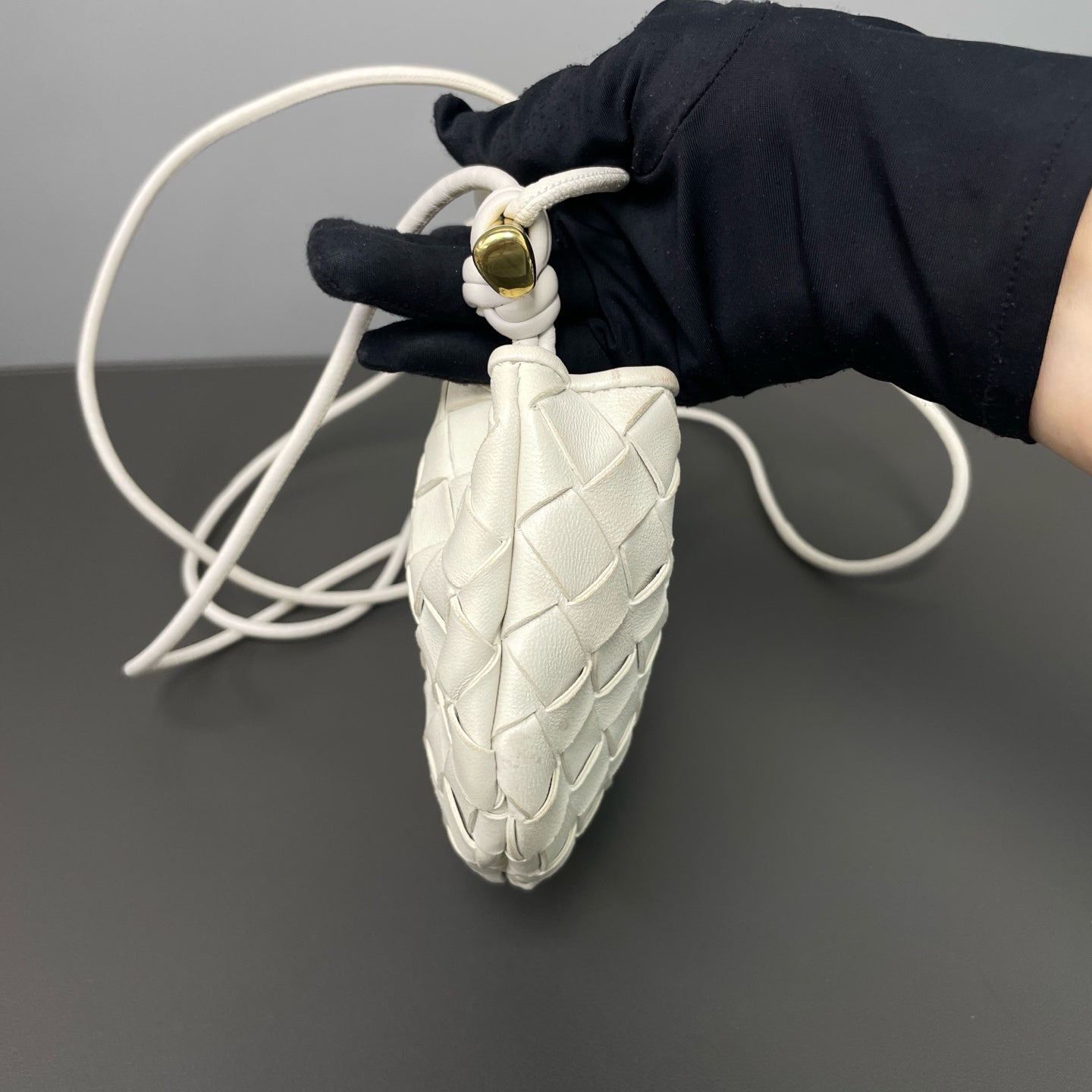 Bottega Veneta White Crossbody