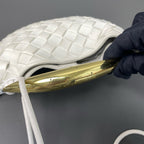 Bottega Veneta White Crossbody