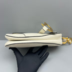 Dior White Saddle Bag