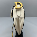 Dior White Saddle Bag