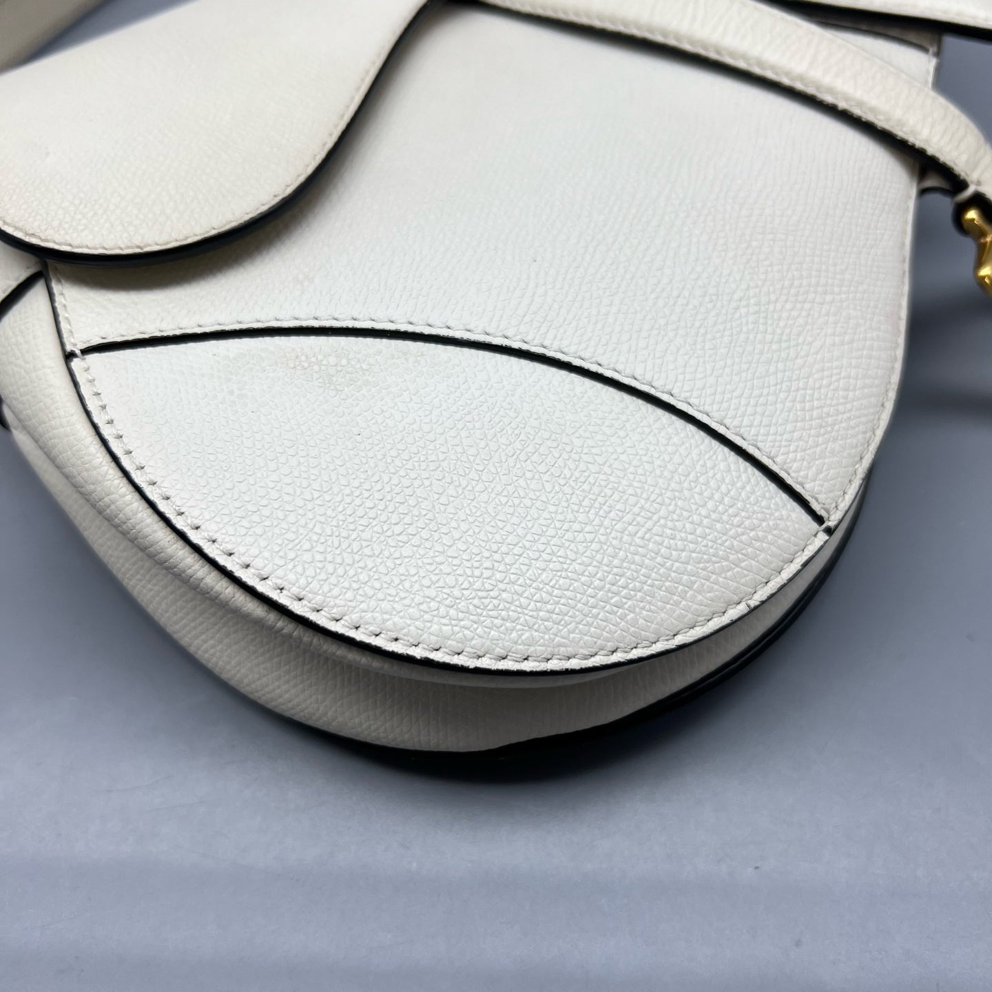 Dior White Saddle Bag