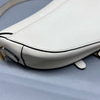 Dior White Saddle Bag