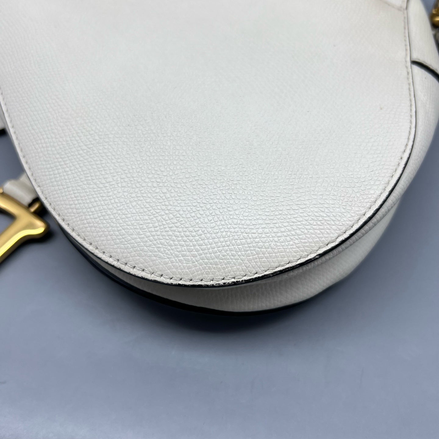 Dior White Saddle Bag