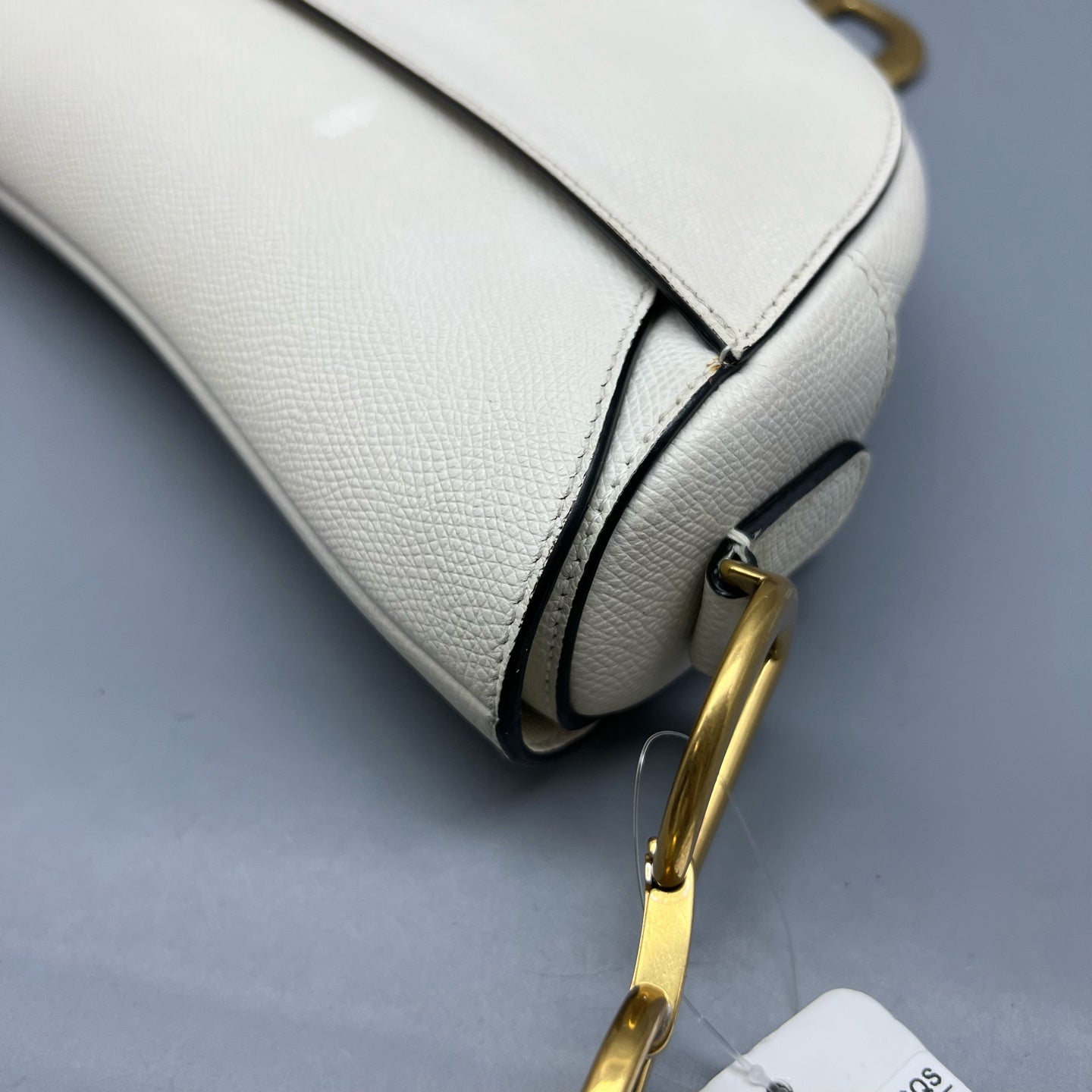 Dior White Saddle Bag