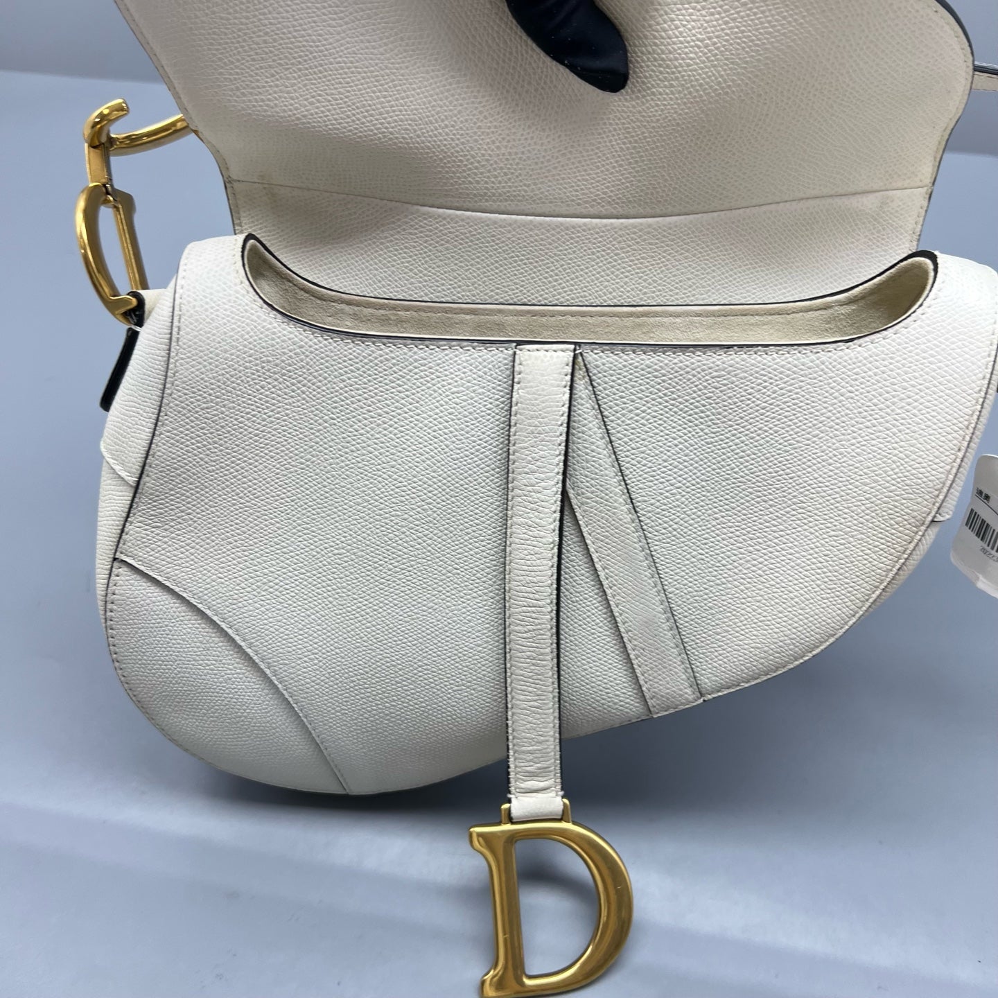 Dior White Saddle Bag