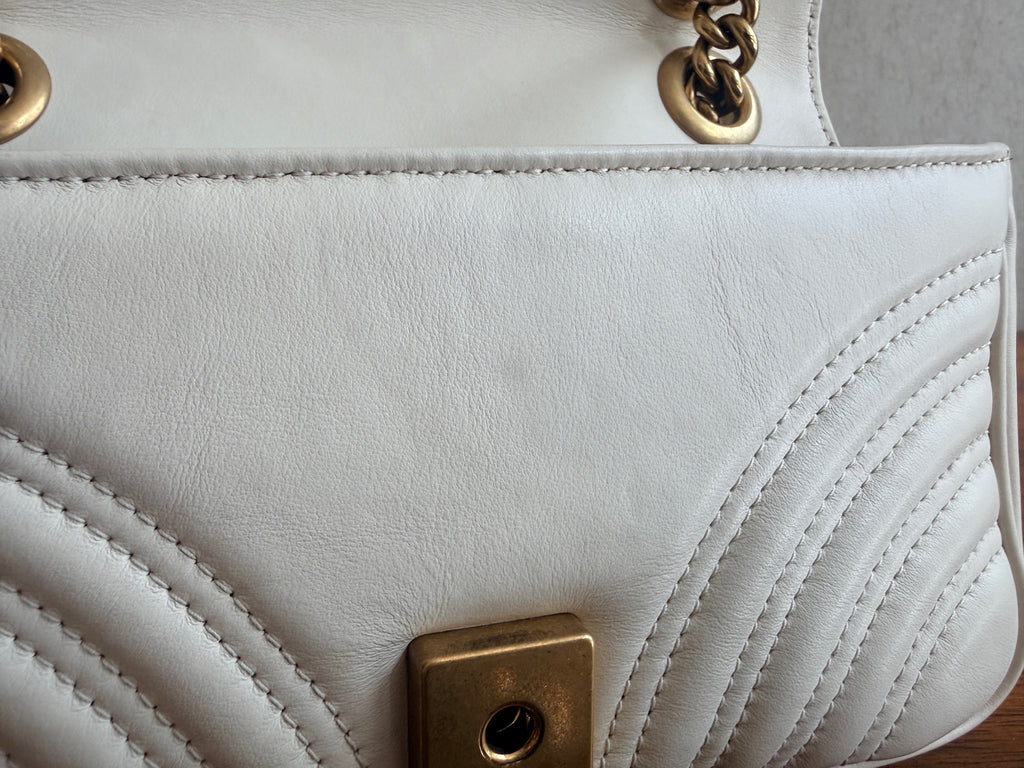 Gucci GG Marmont Collection White Backpack 446744 DTDIT 9022