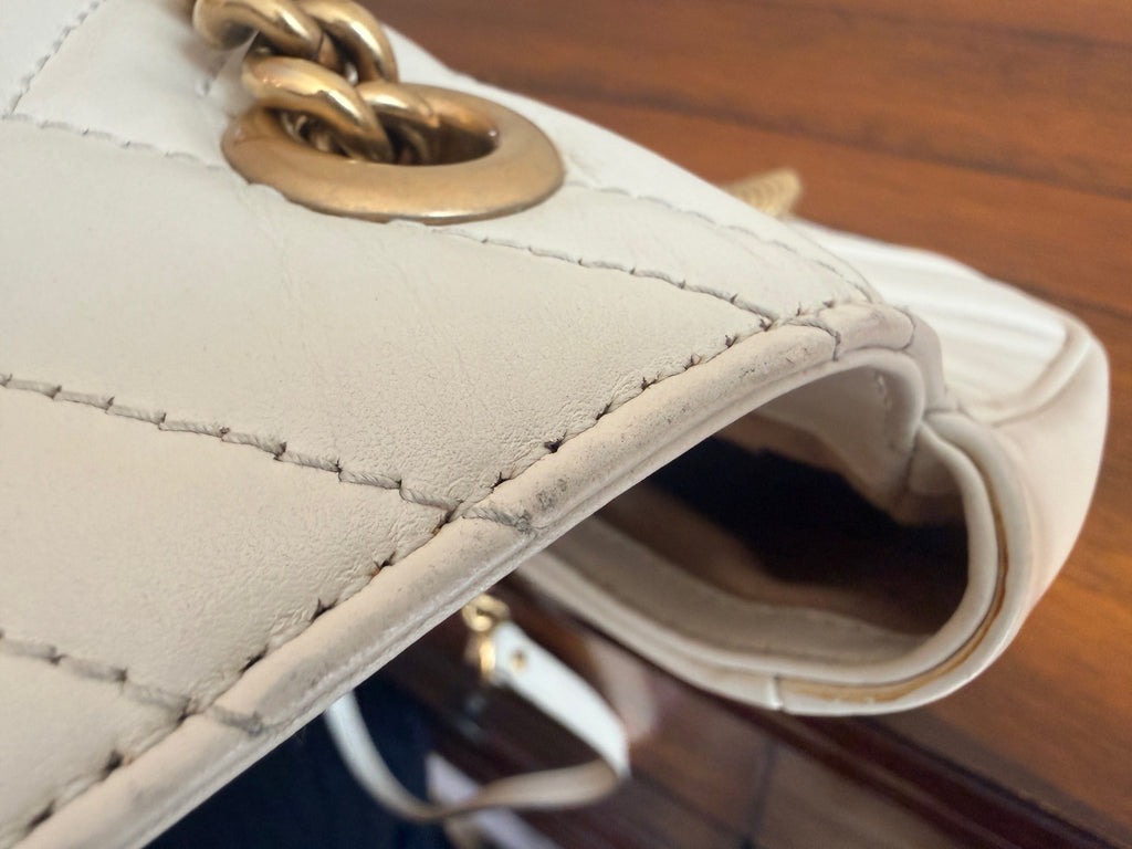 Gucci GG Marmont Collection White Backpack 446744 DTDIT 9022