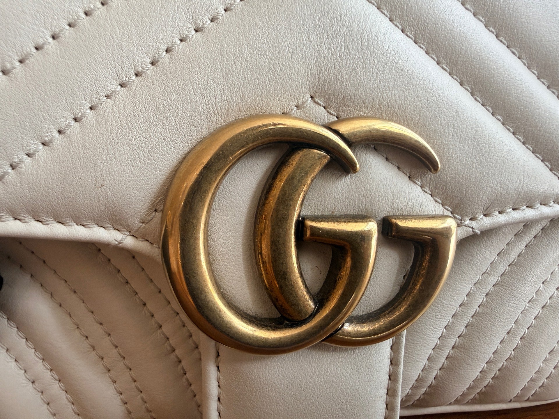 Gucci GG Marmont Collection White Backpack 446744 DTDIT 9022
