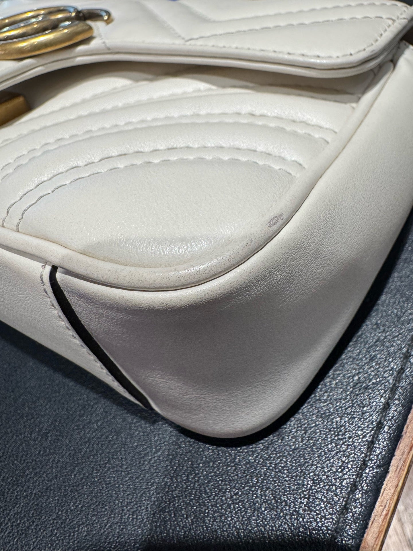 Gucci GG Marmont Collection White Backpack 446744 DTDIT 9022