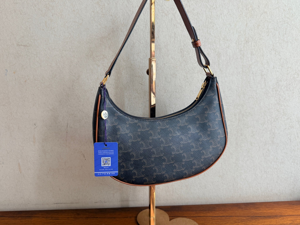 Celine AVA logo-print handbag Canvas Brown 193952BZJ.04LU