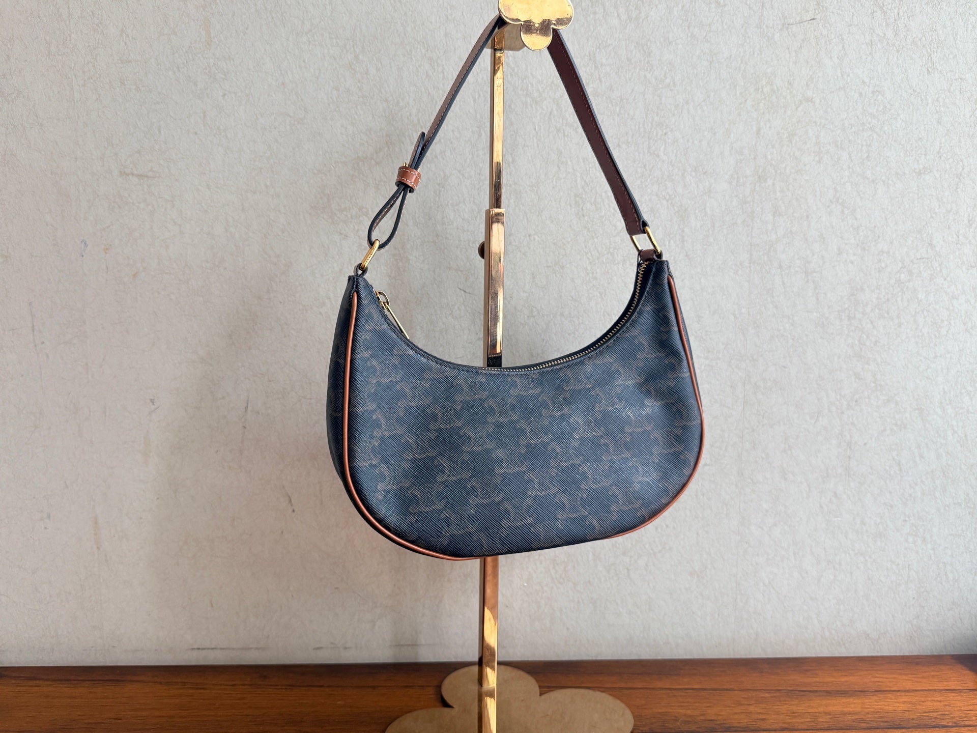 Celine AVA logo-print handbag Canvas Brown 193952BZJ.04LU