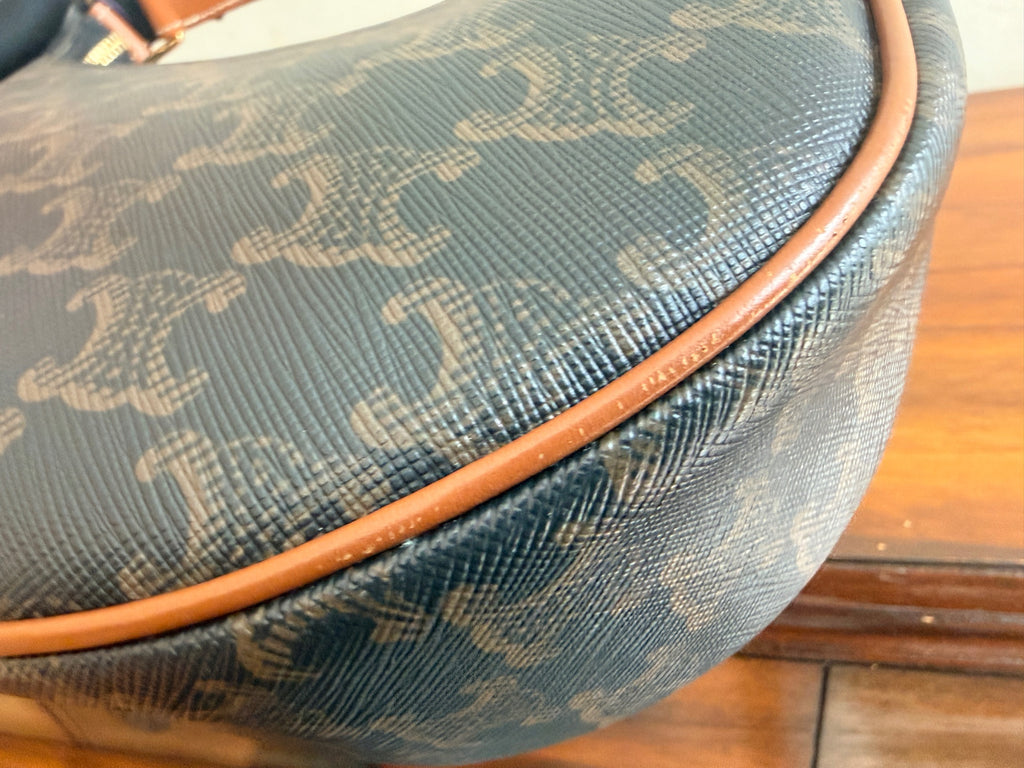 Celine AVA logo-print handbag Canvas Brown 193952BZJ.04LU