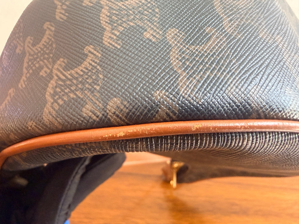 Celine AVA logo-print handbag Canvas Brown 193952BZJ.04LU