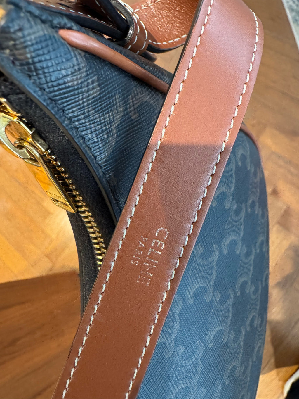 Celine AVA logo-print handbag Canvas Brown 193952BZJ.04LU