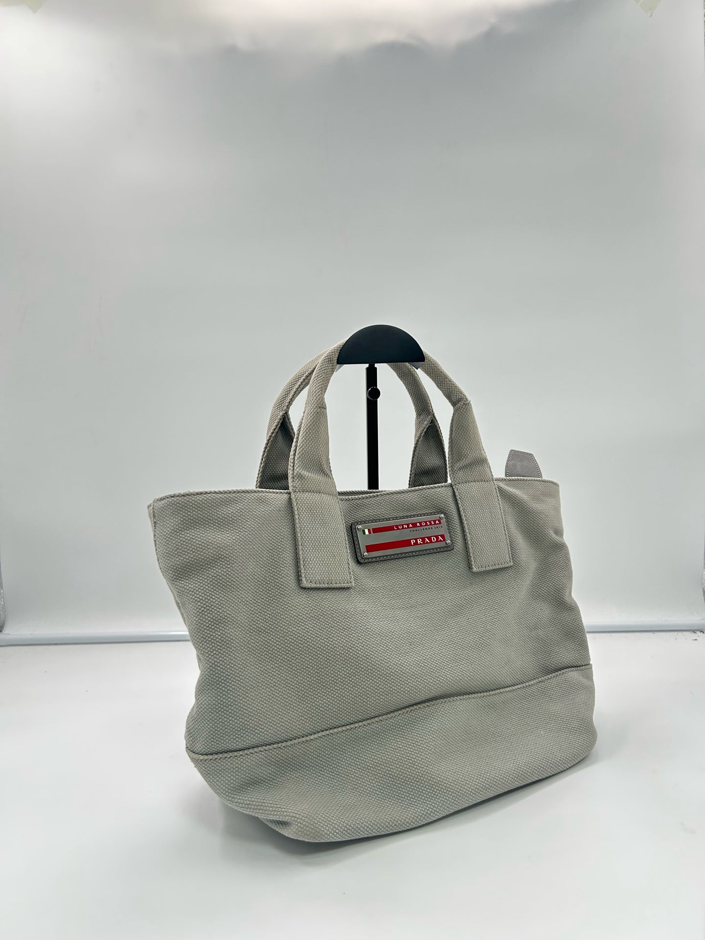 Prada Canvas Gray Tote