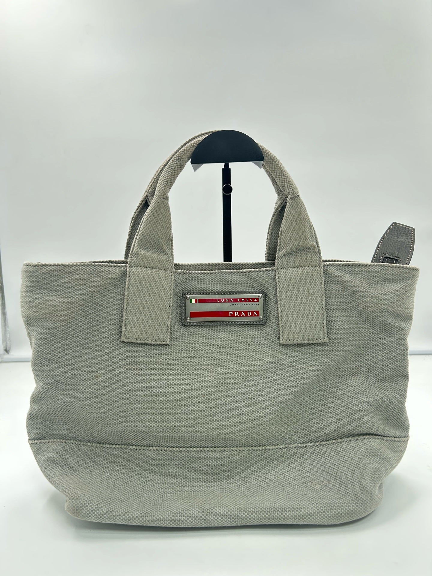 Prada Canvas Gray Tote
