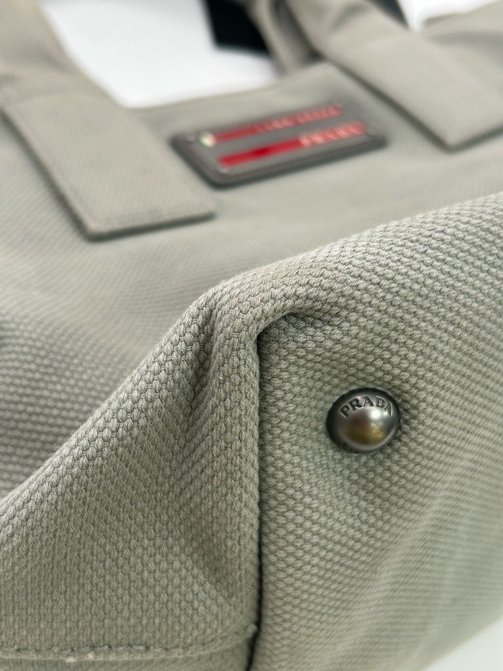 Prada Canvas Gray Tote