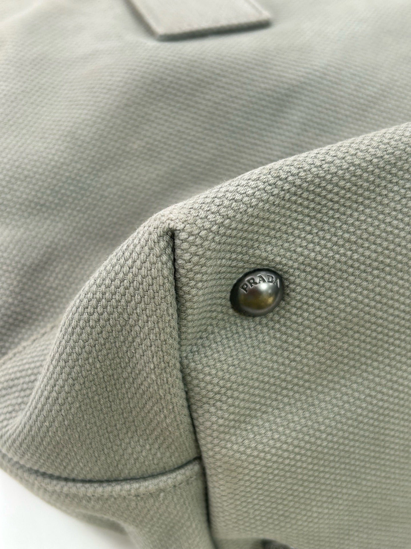 Prada Canvas Gray Tote