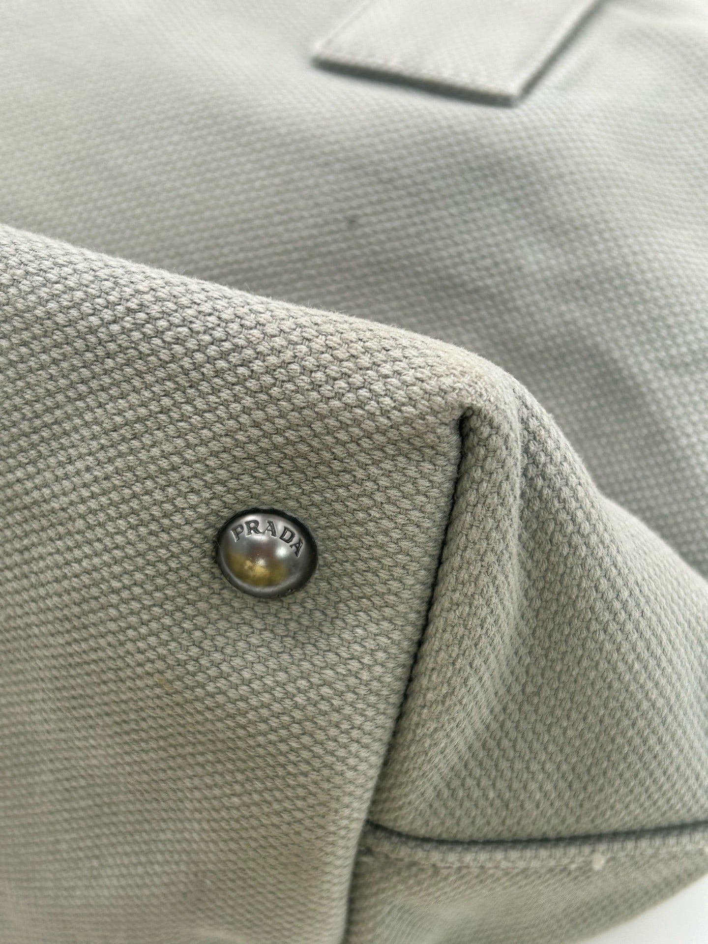 Prada Canvas Gray Tote