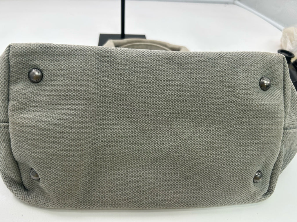 Prada Canvas Gray Tote