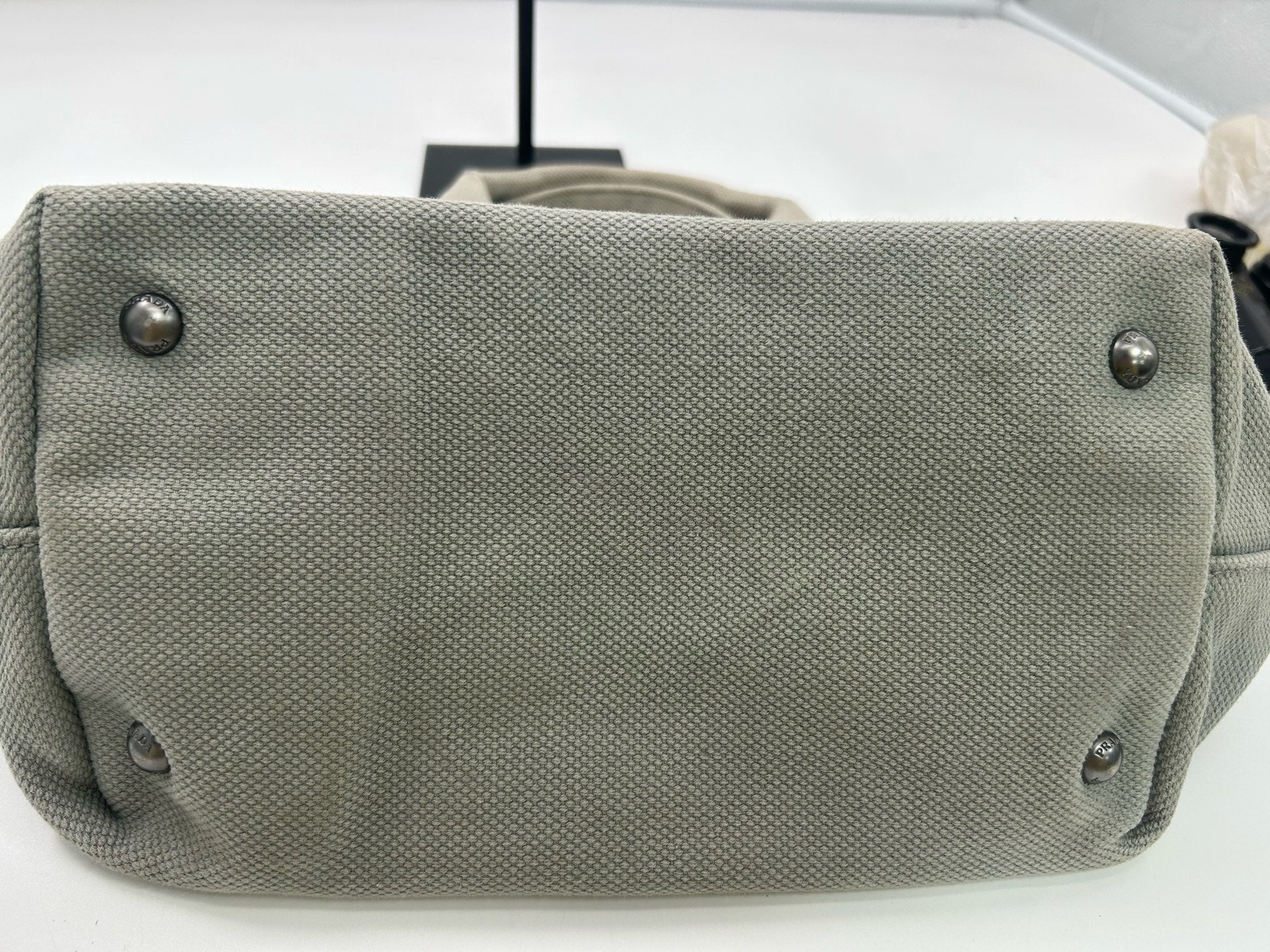 Prada Canvas Gray Tote