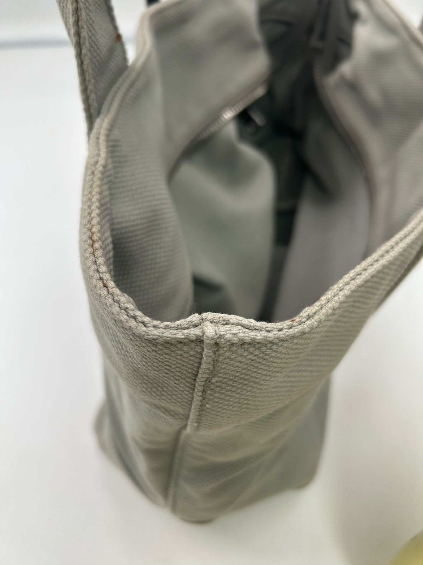 Prada Canvas Gray Tote