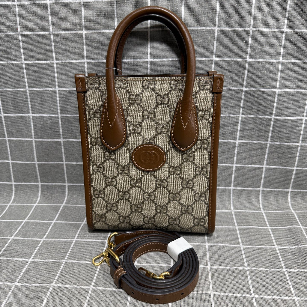 Gucci GG Retro Collection Canvas Beige Tote 671623 92TCG 8563
