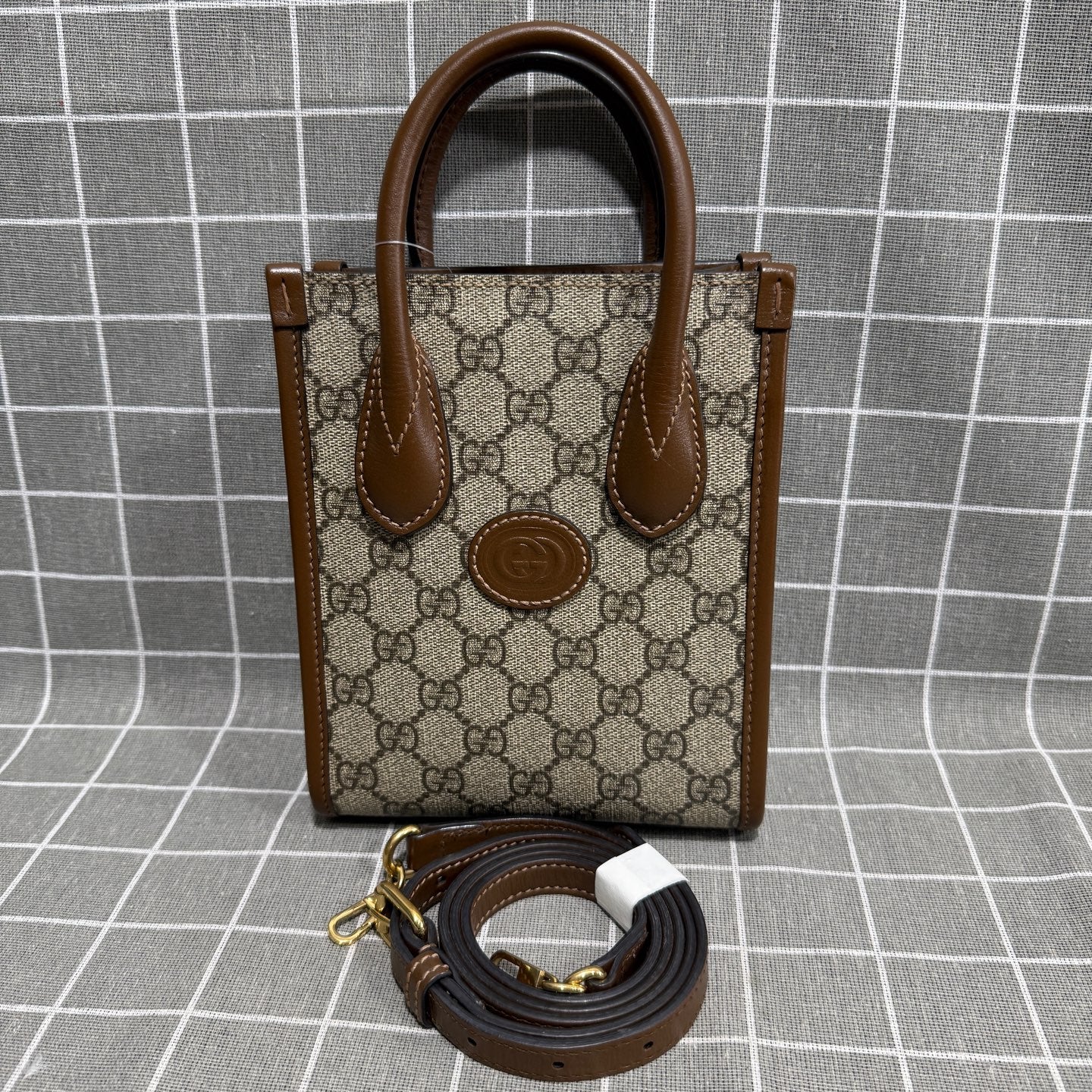 Gucci GG Retro Collection Canvas Beige Tote 671623 92TCG 8563