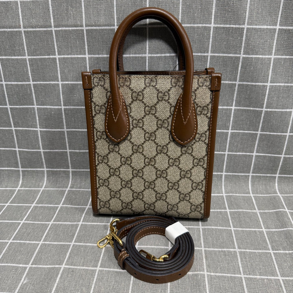 Gucci GG Retro Collection Canvas Beige Tote 671623 92TCG 8563