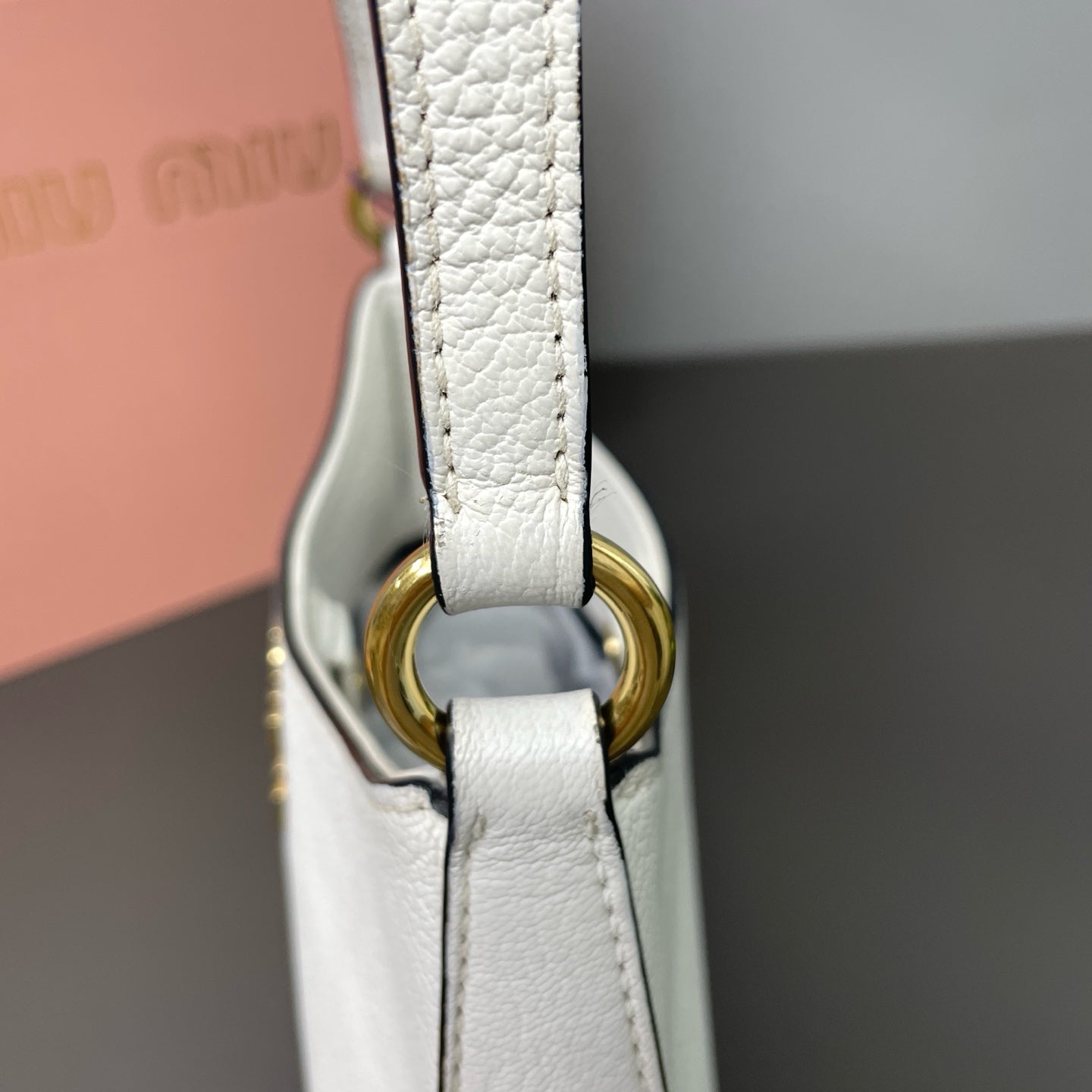 Miu Miu White Shoulder Bag