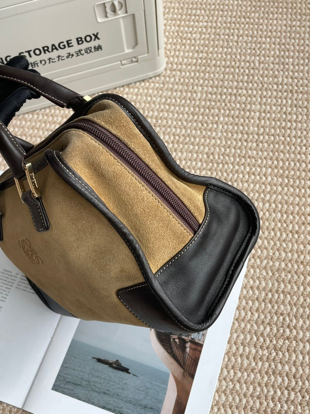 Loewe Alcantara Satchel
