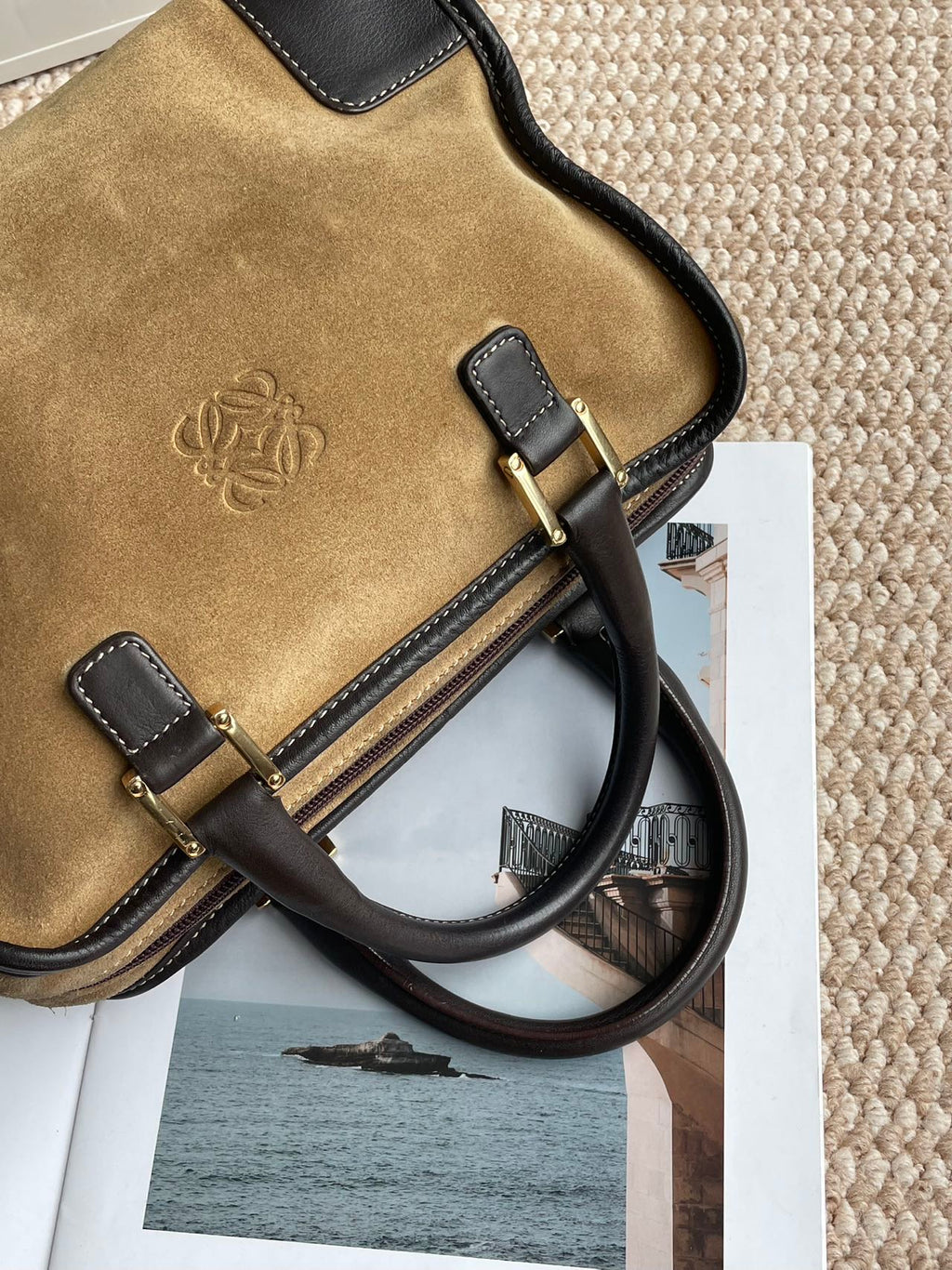 Loewe Alcantara Satchel