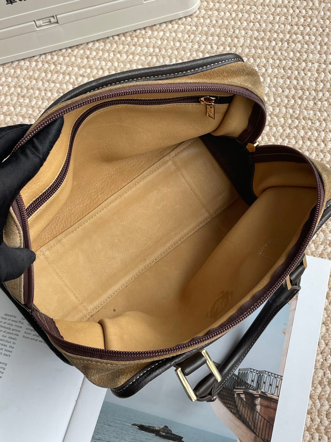 Loewe Alcantara Satchel