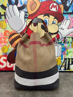 Burberry Canvas Red Bucket & Drawstring Bag